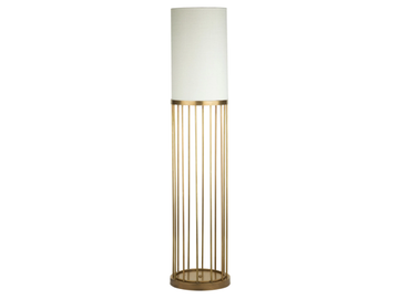 CAGE 02 - LED brass floor lamp by Il Bronzetto - view 2